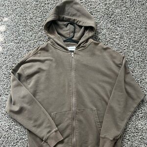 Gildan Olive Zip-Up Hoodie